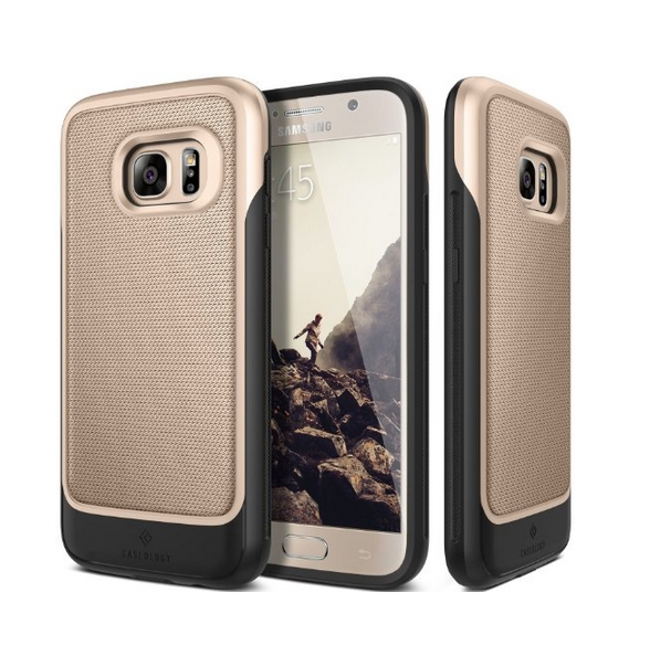 Galaxy S7 Case Caseology Vault Series Rugged Slim Cover Gold Active Armor